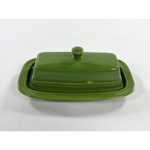 Fiesta Shamrock Green XL Covered Butter Dish Homer Laughlin Extra Large USA New